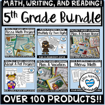 Preview of 5th Grade Bundle Math Project Based Learning over 100 products