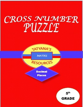Preview of CROSS NUMBER PUZZLE - Decimal Places