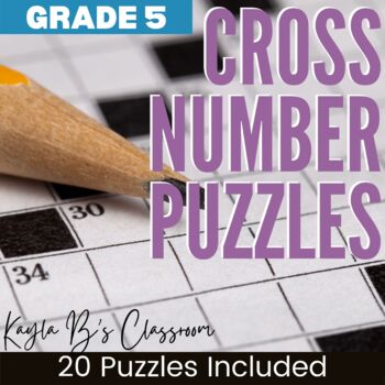 cross number puzzles grade 5 by abcs with mrs b tpt