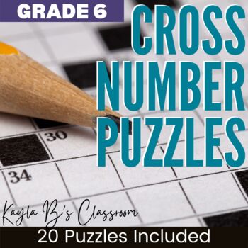 Preview of Cross Number Puzzles Grade 6