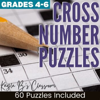 Preview of Cross Number Puzzles Grades 4-6