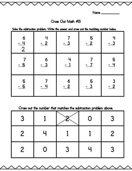 Additon & Subtraction Cross Out Math By Anna Navarre 