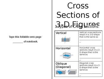 Preview of Cross Sections Foldable Geometry