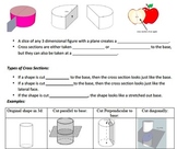 Cross Sections PowerPoint and Worksheet  7.G.A.3