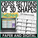 Cross Sections of 3D Figures Activity Hands On Matching