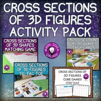 Preview of Cross Sections of 3D Figures Activity Bundle 7.G.A.3