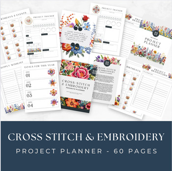 Preview of Cross-Stitch Planner - 60 Page Intensive Planning for cross-stitching projects