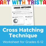 Cross Hatching Technique Art Worksheet