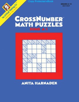 Preview of CrossNumber Math Puzzles: Sums A1 - eBook for 4th to 10th Grade