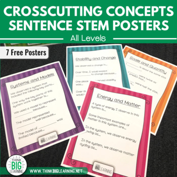 Preview of NGSS Crosscutting Concepts Sentence Stem Posters