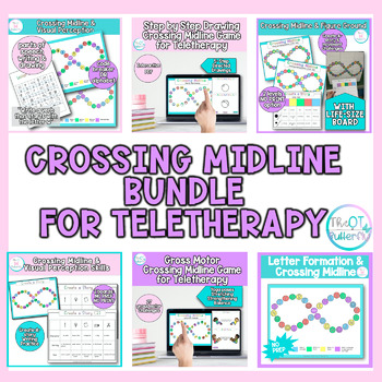 Preview of Crossing Midline Bundle: Digital No Print Resources For Teletherapy
