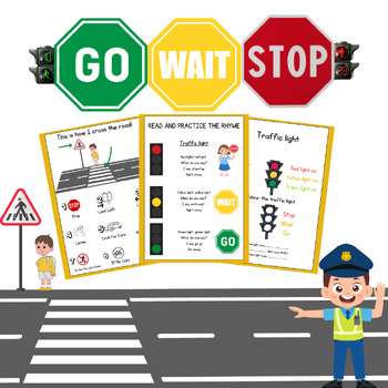 Preview of Crossing Street Road Safety Social Story Activities worksheet