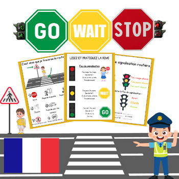 Preview of Crossing Street Road Safety Social Story Activities worksheet - French version