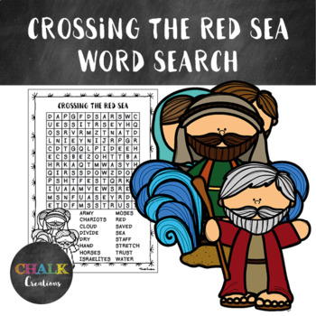 Crossing the Red Sea Word Search by Chalk Creations TpT