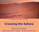 Crossing the Sahara Quick Write: Read Ibn Battuta, Then Wr