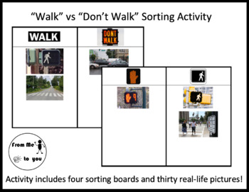 Preview of Crossing the Street Sorting Activity - Walk / Don't Walk
