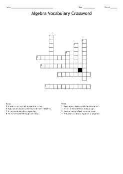 Preview of Crossword