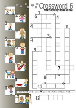 Crossword Elementary 6 by Isaac Christiansen TPT