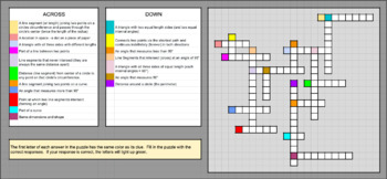 vocabulary crossword geometry