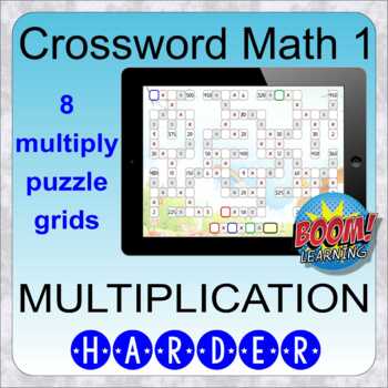 Crossword Math 1: Multiplication harder sums (BOOM distance learning)