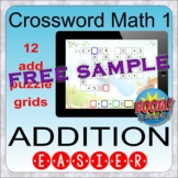Crossword Math 1: Addition easier sums (BOOM distance lear