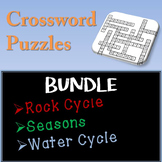 Crossword Puzzle Bundle - The Water Cycle, The Rock Cycle,