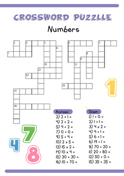Preview of Crossword Puzzle: Numbers
