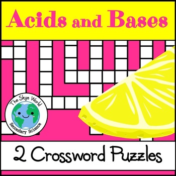 Preview of Crossword Puzzles - Properties of Acids and Bases & Common Acids and Bases
