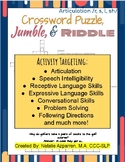 Crossword Puzzle Riddle Joke Articulation for Speech Thera