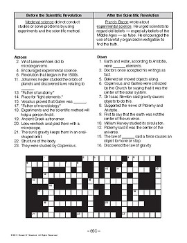 Crossword Puzzle: Scientific Revolution WORLD HISTORY LESSON 65 of 150