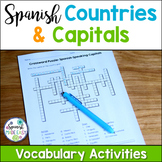 Spanish-Speaking Countries and Capitals Vocabulary Activities