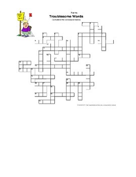 Crossword Puzzle Troublesome Words for Grades 6 12 by Gale Johnson