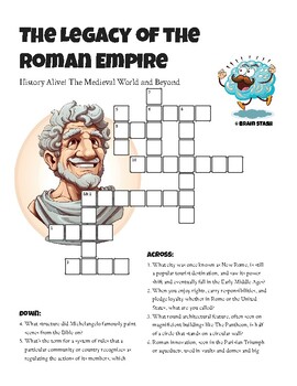 Preview of Crossword Puzzle for "The Legacy of the Roman Empire" History Alive! Ch 1