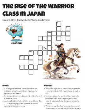 Crossword Puzzle The Rise of the Warrior Class in Japan History Alive