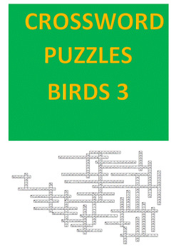 Crossword Puzzles Birds 3 by Ah Ha Lessons TPT