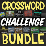 Crossword Puzzles Bundle | US + World History, Geography, 