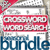 Seasonal Crossword Puzzles & Word Search Puzzles Fun 20+ A