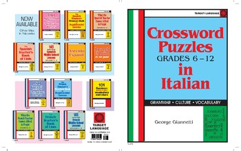 Crossword Puzzles in Italian Grades 6 12 by Evelyn Pollack TPT