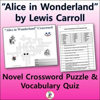 Crossword Vocab Quiz for Alice in Wonderland Novel by Lewis Carroll