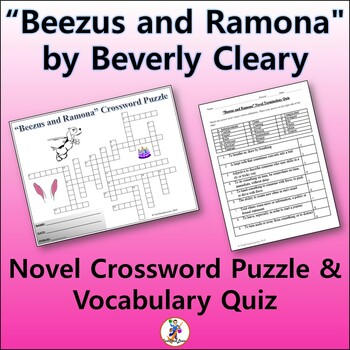 Crossword Vocabulary Quiz for Beezus And Ramona Novel by Beverly Cleary