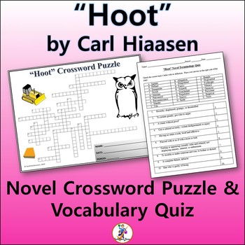 Crossword Vocab Quiz for Hoot Novel by Carl Hiaasen by TechCheck