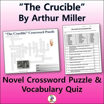 Preview of Crossword & Vocabulary Quiz for "The Crucible" Novel by Arthur Miller