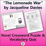 Crossword & Vocabulary Quiz for "The Lemonade War" Novel b