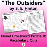 Crossword & Vocabulary Quiz for "The Outsiders" Novel by S