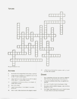 forces puzzle crossword vocabulary key answer ratings