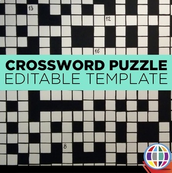 Preview of EDITABLE Crossword Puzzle template