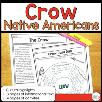 Crow Native Americans Reading and Comprehension Activities by White's ...