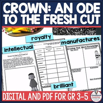 Preview of Crown An Ode to the Fresh Cut Read Aloud Activities SEL Lessons Comprehension