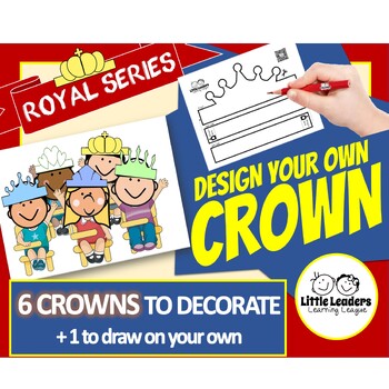 Preview of Crown Hat Design and Drawing Activity - DIY - ROYAL ART