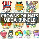 Crowns Hats Headband Craft Writing Coloring Pages Bundle A